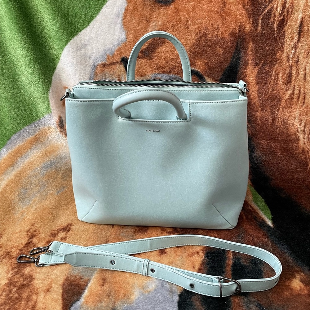Matt & Nat Light Blue Satchel Bag